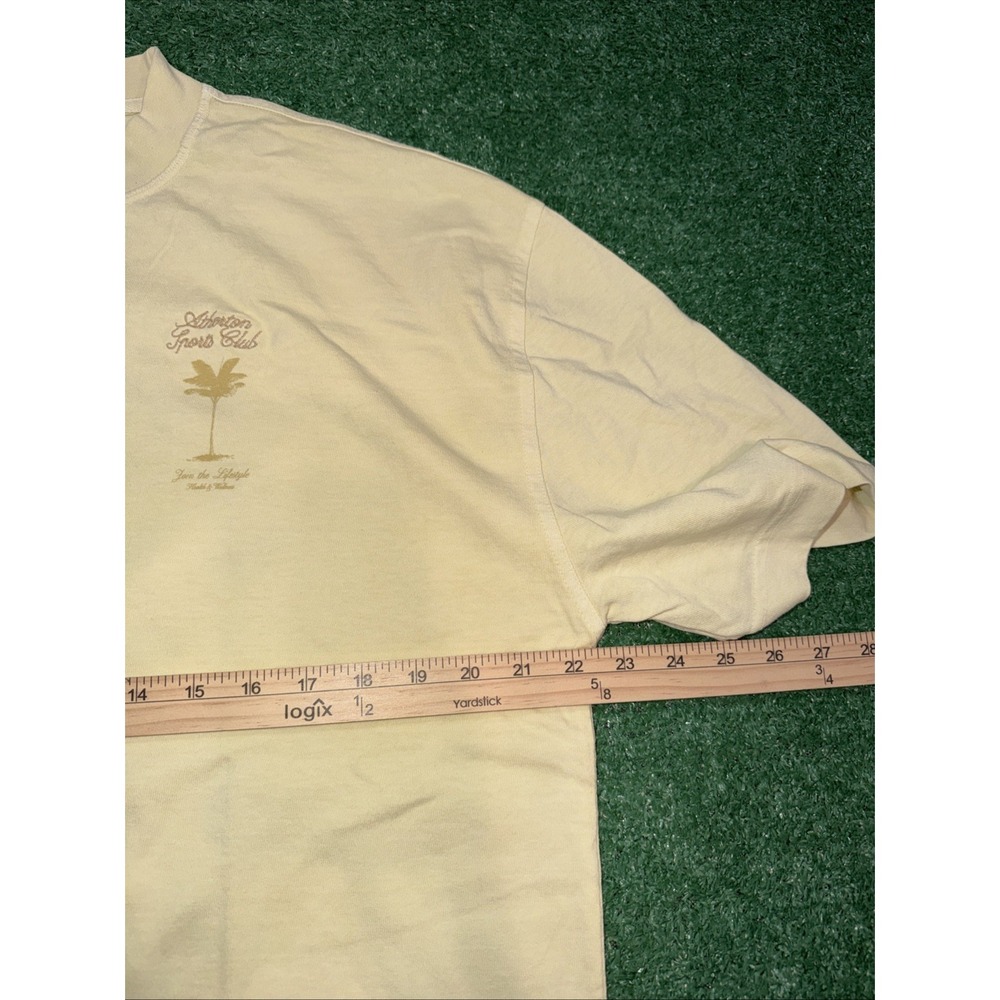 River Island Boxy Fit Yellow Graphic T-Shirt Men's Size Small Short Sleeve Tee - Picture 5 of 6